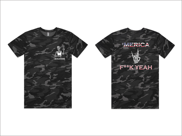 Rocker Black Camo Short Sleeve T-shirt